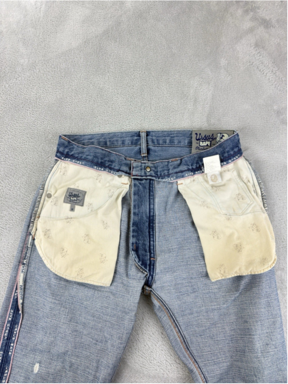 Ursus Bape Jeans Men's Size 32 W X 30 L/Medium Authentic Red Selvedge Made Japan - Picture 15 of 16
